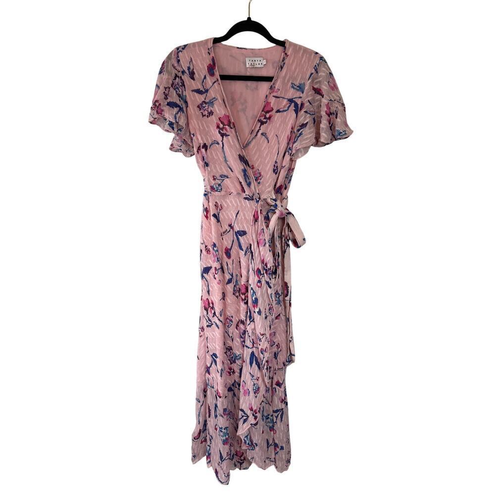 Tanya Taylor Blaire Floral wrap midi dress 4